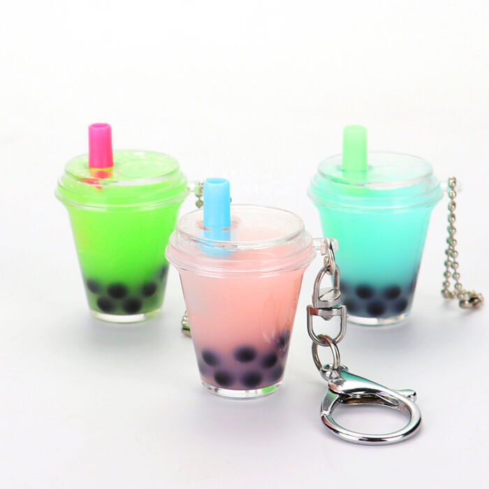 milk tea keychain gift